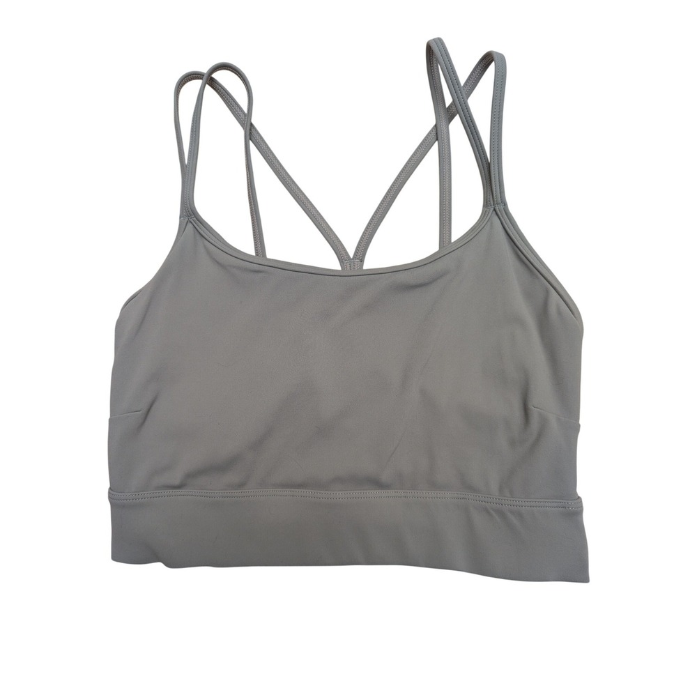 VARLEY Frances Sports Bra Strappy Longline Low-Impact Sage Green Yoga Athleisure